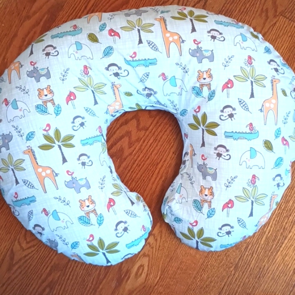 Boppy Nursing Pillow - Colorful Jungle / Safari Animals Baby Pillow Nursing